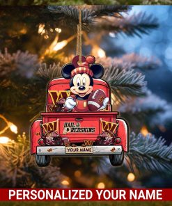 Washington Commanders Mickey Mouse Ornament Personalized Your Name Sport Home Decor