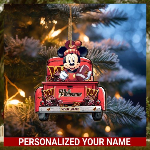 Washington Commanders Mickey Mouse Ornament Personalized Your Name Sport Home Decor