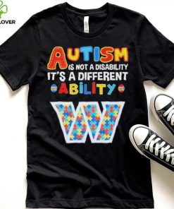 Washington Commanders NFL Autism Is Not A Disability 2024 Shirt