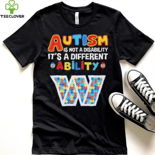 Washington Commanders NFL Autism Is Not A Disability 2024 Shirt