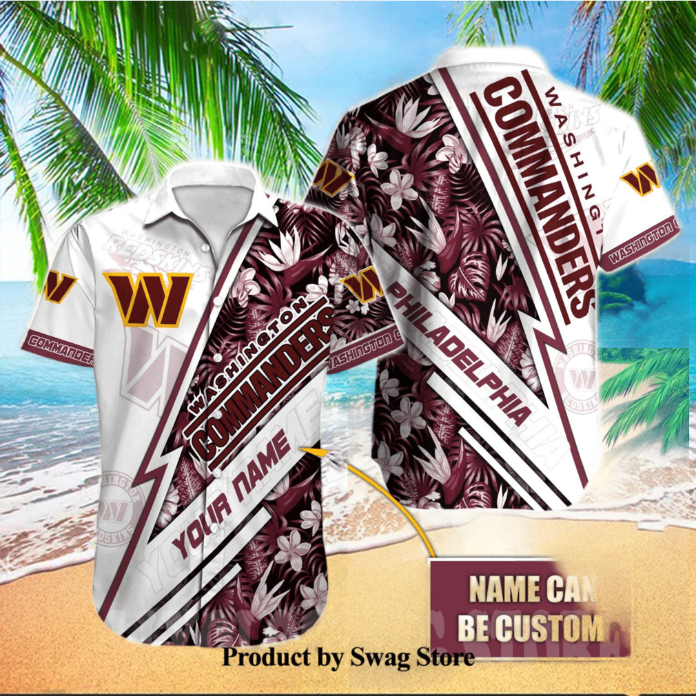 Washington Commanders NFL For Fans 3D Hawaiian Button Shirt Washington Commanders NFL For Fans 3D Hawaiian Button Shirt