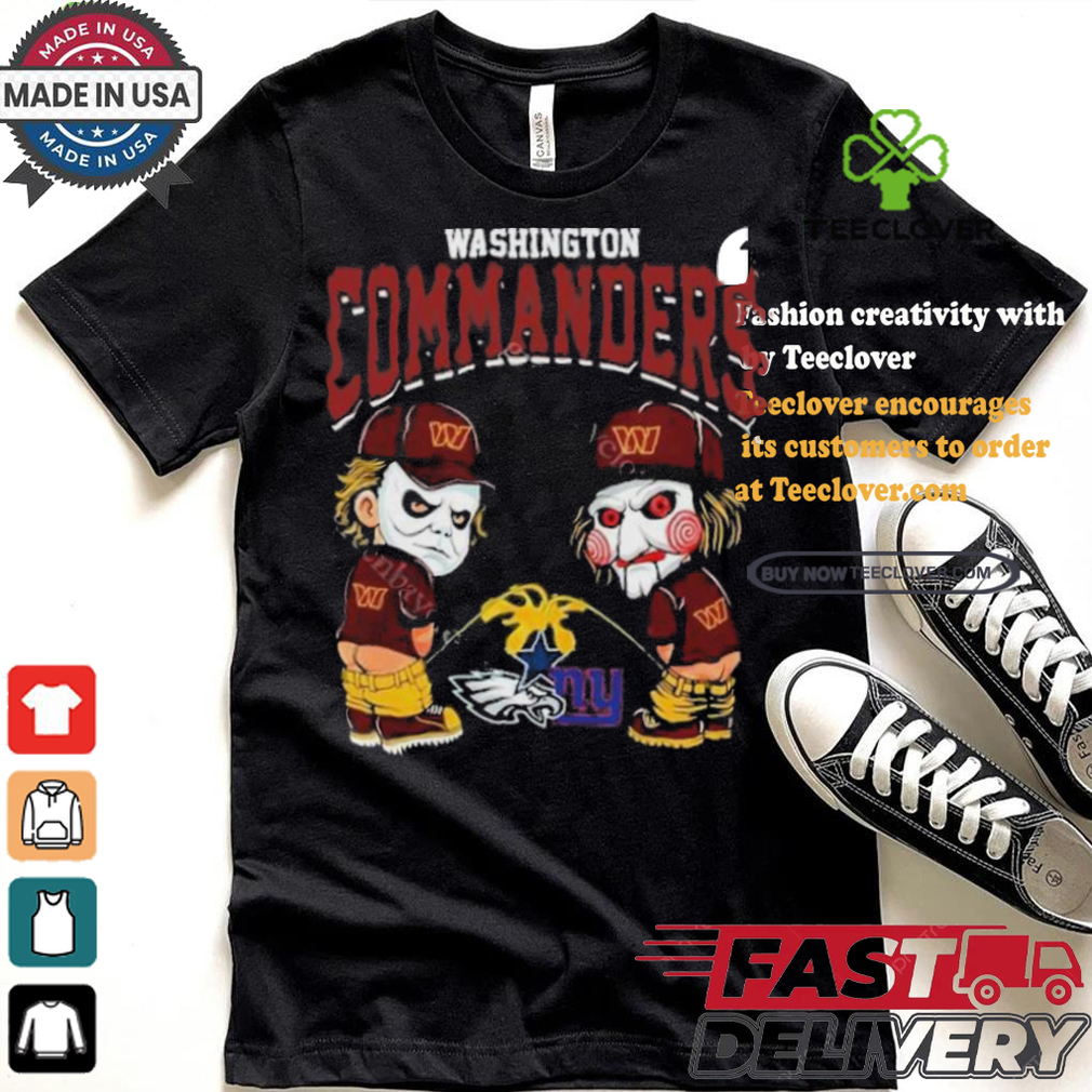 Washington Commanders NFL Halloween Peeing Funny Shirt Washington Commanders NFL Halloween Peeing Funny Shirt