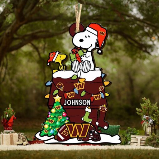 Washington Commanders NFL Snoopy Ornament Personalized Christmas  2023 Holidays