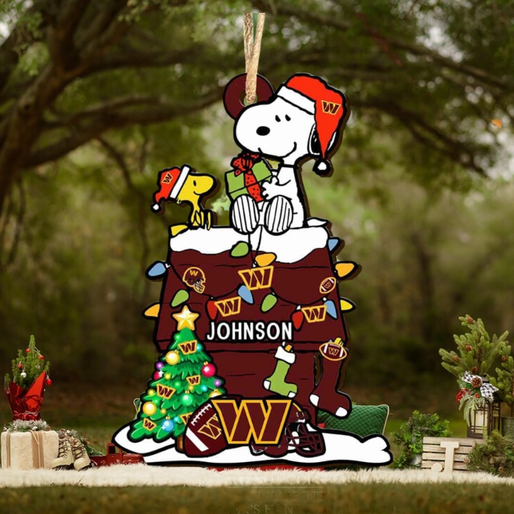 Washington Commanders NFL Snoopy Ornament Personalized Christmas 2023 Holidays Washington Commanders NFL Snoopy Ornament Personalized Christmas 2023 Holidays