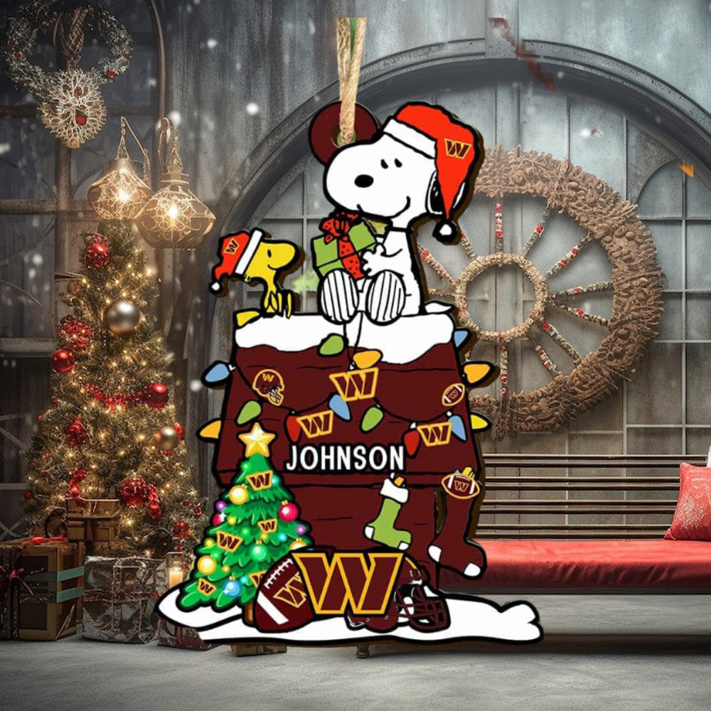 Washington Commanders NFL Snoopy Ornament Personalized Christmas 2023 Holidays Washington Commanders NFL Snoopy Ornament Personalized Christmas 2023 Holidays