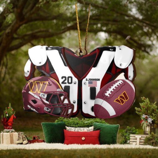 Washington Commanders NFL Sport Ornament Custom Your Name And Number