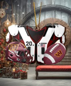 Washington Commanders NFL Sport Ornament Custom Your Name And Number