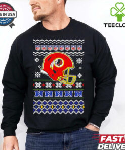 Washington Commanders NFL football Christmas helmet shirt