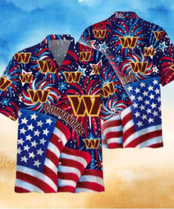 Washington Commanders Patriotic Celebration Hawaiian Shirt