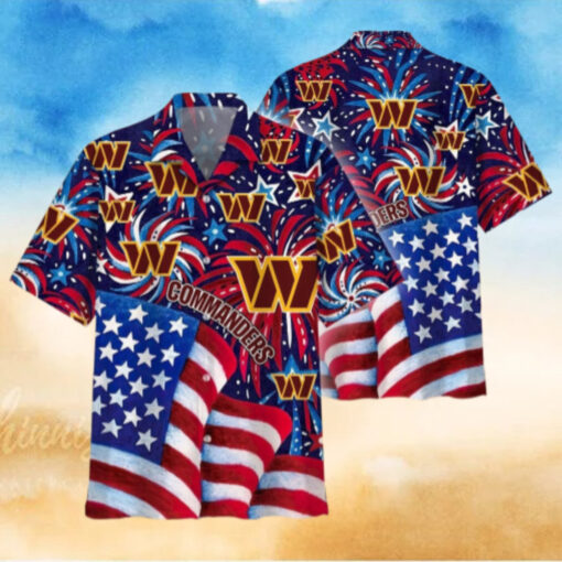 Washington Commanders Patriotic Celebration Hawaiian Shirt