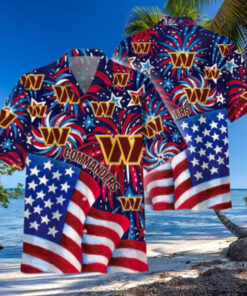 Washington Commanders Patriotic Celebration Hawaiian Shirt