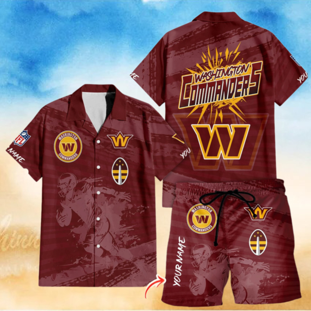 Washington Commanders Personalized Blaze Hawaiian Shirt Washington Commanders Personalized Blaze Hawaiian Shirt