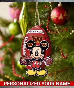 Washington Commanders Personalized Your Name Mickey Mouse And NFL Team Ornament SP161023191ID03