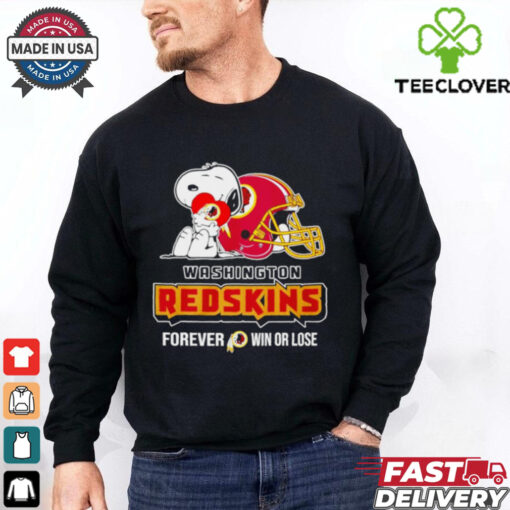 Washington Commanders Redskins forever win or lose Snoopy shirt