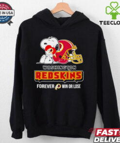 Washington Commanders Redskins Forever, Win or Lose, Snoopy T-shirt, featuring Snoopy design, unisex fit, Washington football fan gear, fan favorite shirt.