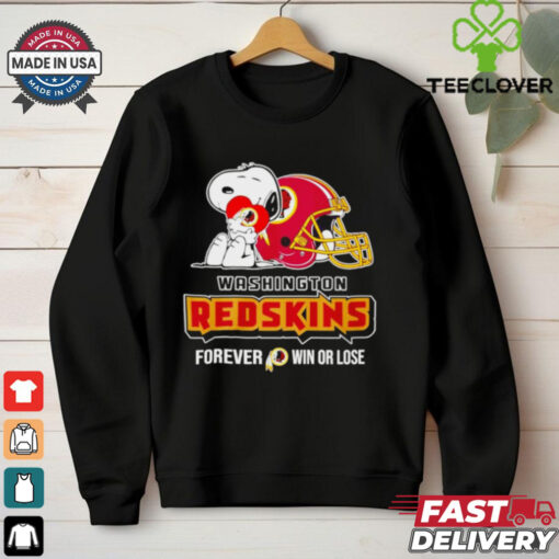 Washington Commanders Redskins forever win or lose Snoopy shirt