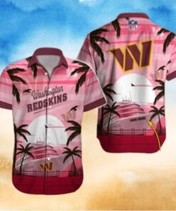 Washington Commanders Sunset Cruise Hawaiian Shirt