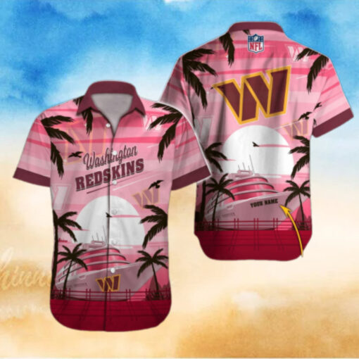 Washington Commanders Sunset Cruise Hawaiian Shirt