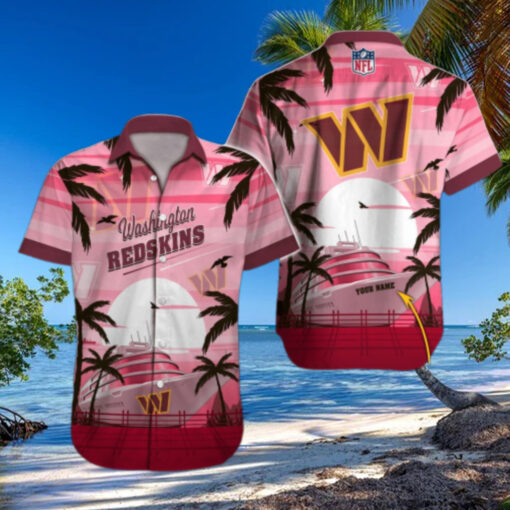 Washington Commanders Sunset Cruise Hawaiian Shirt