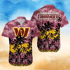 Washington Commanders Sunset Palms Hawaiian Shirt