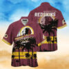 Washington Commanders Sunset Palm Hawaiian Shirt