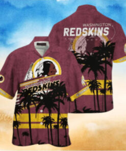 Washington Commanders Sunset Palms Hawaiian Shirt