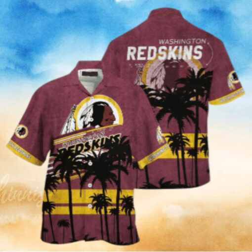 Washington Commanders Sunset Palms Hawaiian Shirt