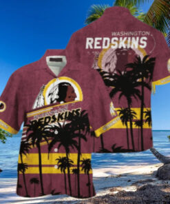 Washington Commanders Sunset Palms Hawaiian Shirt