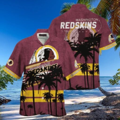Washington Commanders Sunset Palms Hawaiian Shirt