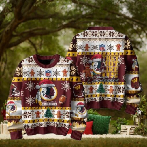 Washington Commanders They Not Like Us Christmas Happy Holidays Ugly Sweater