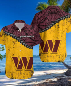 Washington Commanders Tribal Spirit Hawaiian Shirt