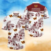 Washington Commanders Tropical Leaves Hawaiian Shirt