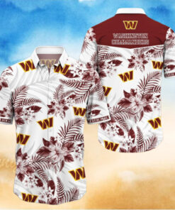 Washington Commanders Tropical Elegance Hawaiian Shirt