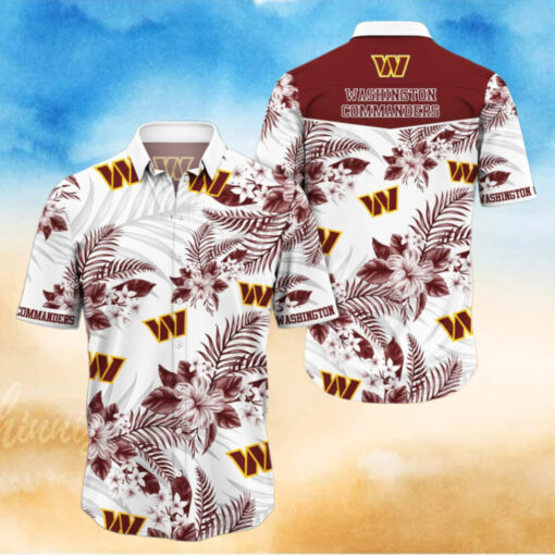 Washington Commanders Tropical Elegance Hawaiian Shirt