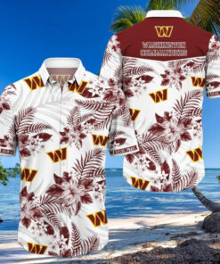 Washington Commanders Tropical Elegance Hawaiian Shirt