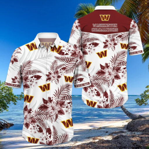Washington Commanders Tropical Elegance Hawaiian Shirt