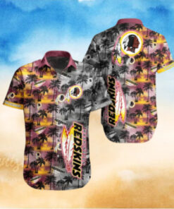 Washington Commanders Tropical Sunset Hawaiian Shirt