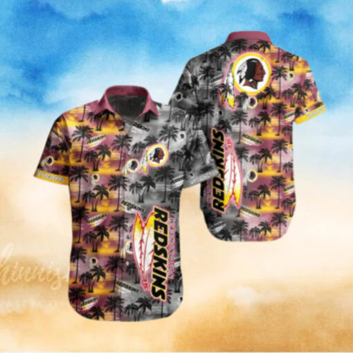 Washington Commanders Tropical Sunset Hawaiian Shirt