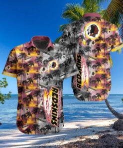 Washington Commanders Tropical Sunset Hawaiian Shirt