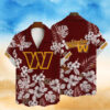 Washington Commanders Vintage Bloom Hawaiian Shirt