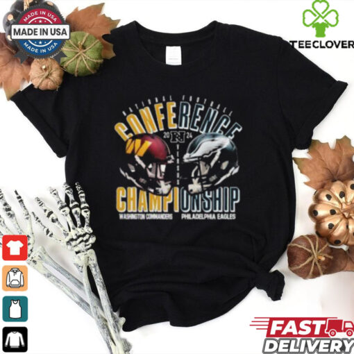 Washington Commanders Vs Philadelphia Eagles 2024 2025 NFC National Football Conference Championship Head To Head Two Sides Unisex T Shirt