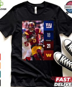 Washington Commanders Win 21 18 New York Giants 2024 NFL Week 2 Final Score Shirt