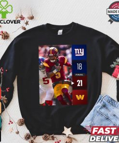 Washington Commanders Win 21 18 New York Giants 2024 NFL Week 2 Final Score Shirt