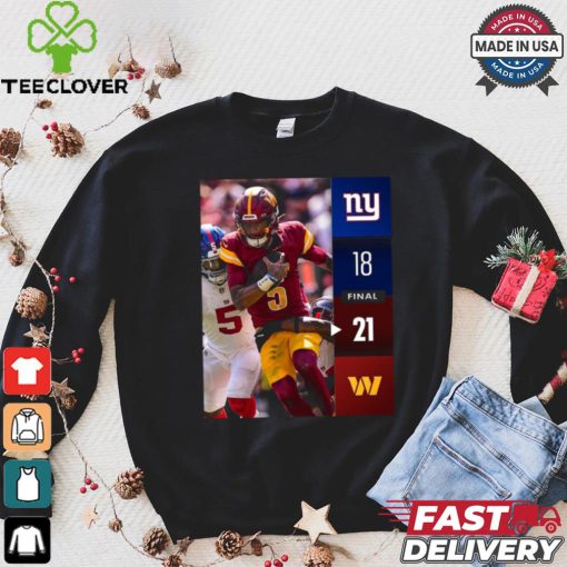 Washington Commanders Win 21 18 New York Giants 2024 NFL Week 2 Final Score Shirt