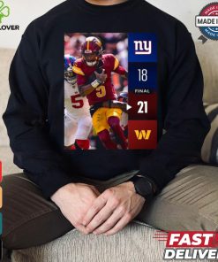 Washington Commanders Win 21 18 New York Giants 2024 NFL Week 2 Final Score Shirt