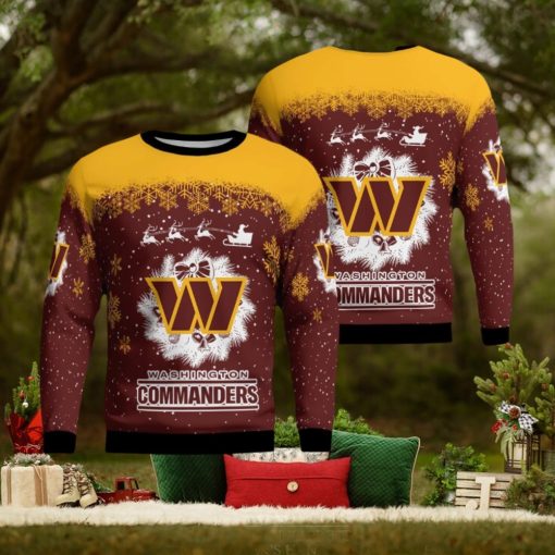 Washington Commanders Winter is Coming Knitted Xmas 3D Sweater Gift For Christmas