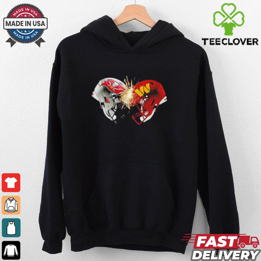 Washington Commanders and Tampa Bay Buccaneers face off helmet shirt Washington Commanders and Tampa Bay Buccaneers face off helmet shirt