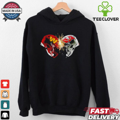 Washington Commanders and Tampa Bay Buccaneers helmet shirt