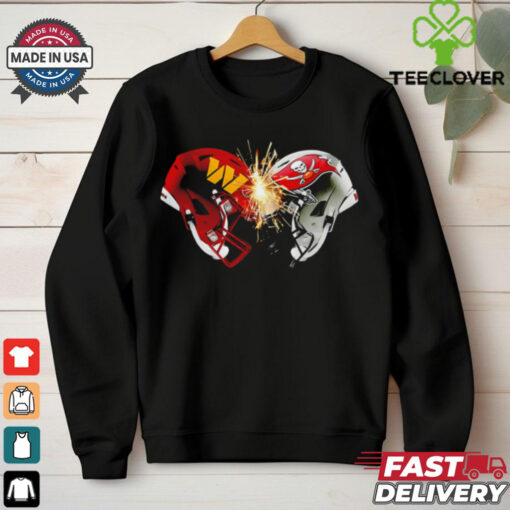 Washington Commanders and Tampa Bay Buccaneers helmet shirt