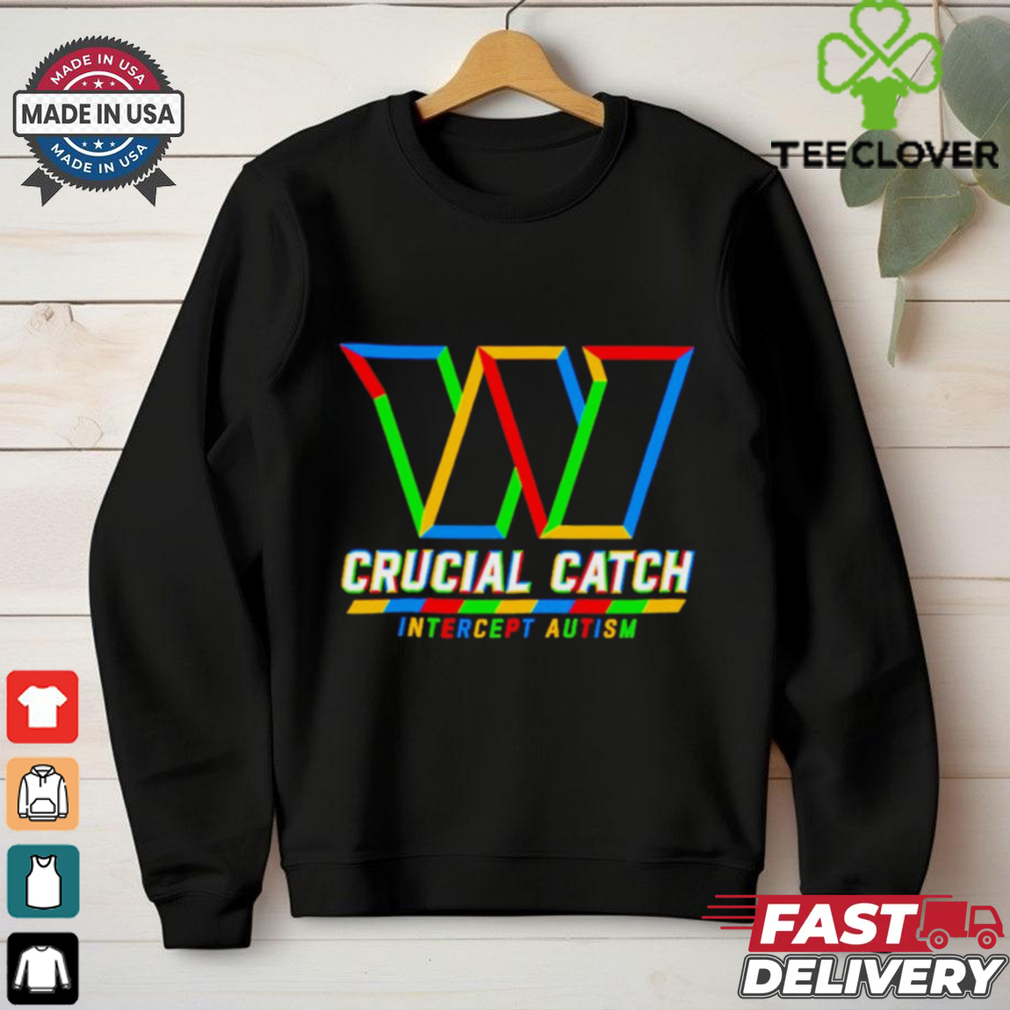 Washington Commanders crucial catch intercept autism shirt Washington Commanders crucial catch intercept autism shirt